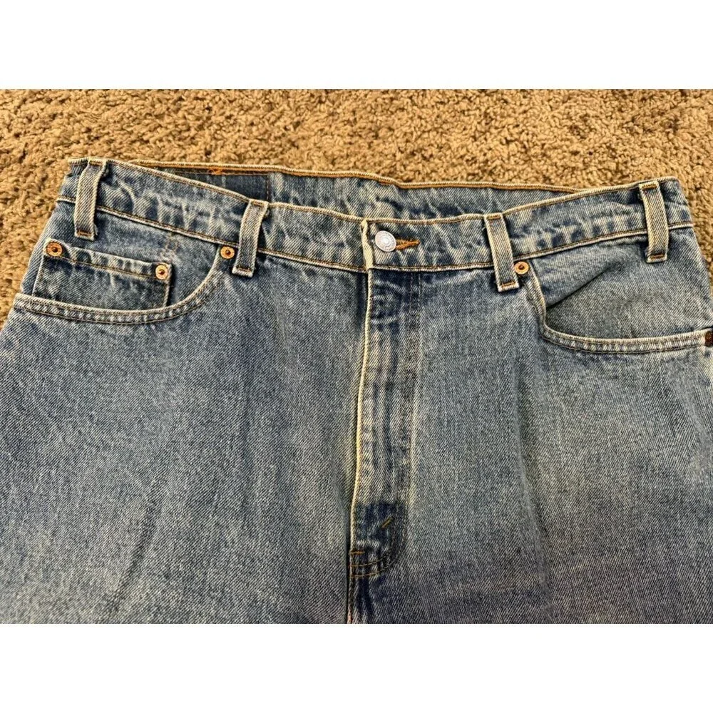 VINTAGE LEVIS Jeans Mens 36x36 Blue 505 Straight Red Tab Med Wash 90’s READ
